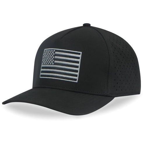 American Flag Hat, 5 Panel Trucker Hat, Water Resistant Baseball Cap, Adjustable Snapback Hats, Fishing and Golf Hat