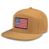 Flat Bill Baseball Cap, American Flag Hat, Water Resistant Snapback Hat, Flat Brim Golf Hat, Fishing & Outdoor Hats