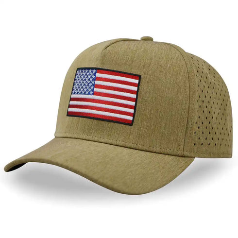 American Flag Hat, 5 Panel Trucker Hat, Water Resistant Baseball Cap, Adjustable Snapback Hats, Fishing and Golf Hat