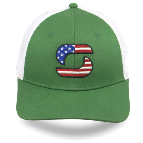 American Flag Trucker Hats for Men, Mesh Back Baseball Cap, Adjustable Fit Mens Snapback Hat for Outdoors Wear
