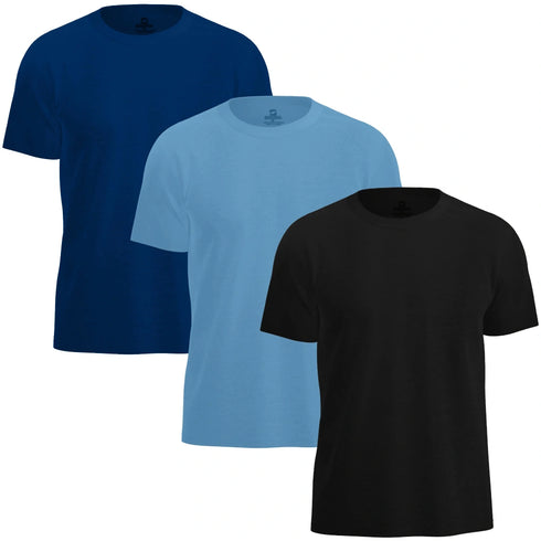 Mens T-Shirts, Cotton Loose Fit T Shirts for Man, Crew Neck Short Sleeve Solid Tees, Soft Fabric, Multipack