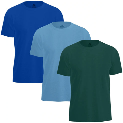Mens T-Shirts, Cotton Loose Fit T Shirts for Man, Crew Neck Short Sleeve Solid Tees, Soft Fabric, Multipack
