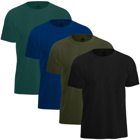 Mens T-Shirts, Cotton Loose Fit T Shirts for Man, Crew Neck Short Sleeve Solid Tees, Soft Fabric, Multipack