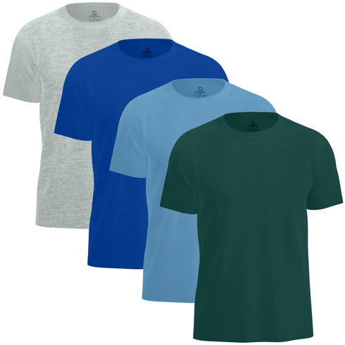 Mens T-Shirts, Cotton Loose Fit T Shirts for Man, Crew Neck Short Sleeve Solid Tees, Soft Fabric, Multipack
