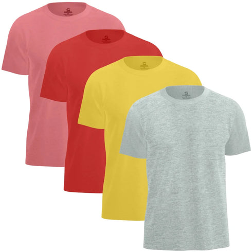 Mens T-Shirts, Cotton Loose Fit T Shirts for Man, Crew Neck Short Sleeve Solid Tees, Soft Fabric, Multipack