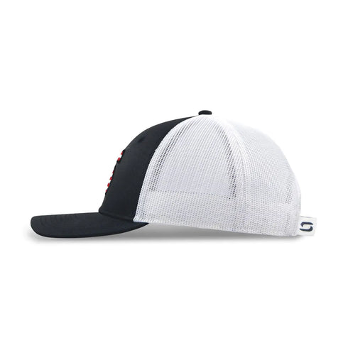 American Flag Trucker Hats for Men, Mesh Back Baseball Cap, Adjustable Fit Mens Snapback Hat for Outdoors Wear