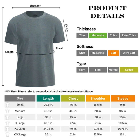 Mens T-Shirts, Cotton Loose Fit T Shirts for Man, Crew Neck Short Sleeve Solid Tees, Soft Fabric, Multipack